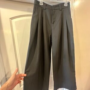 Japanese Men's Black Wide-Leg Pants